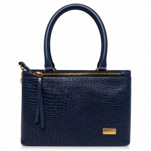 Ladies Handbag Original Blue Leather