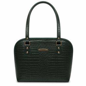 Ladies Handbag Pure Bottle Green Leather