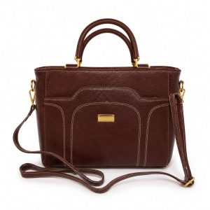 Ladies Handbag Genuine Leather Brown