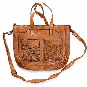 Office Handbag Genuine Leather Brown